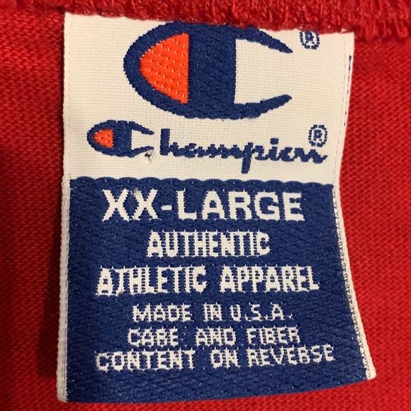 Vintage Champion USA Spellout Logo Tee Sz XXL - Picture 3 of 4